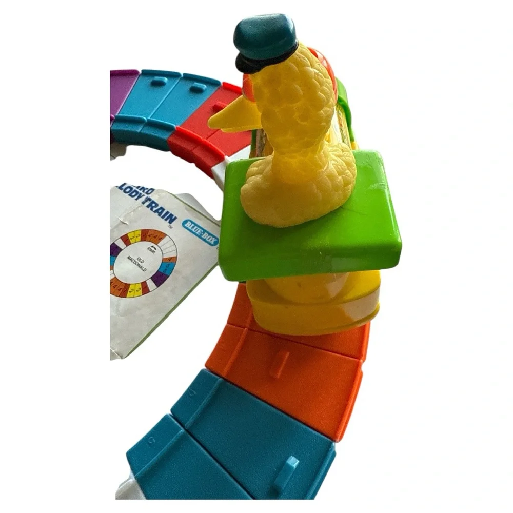 Vintage Sesame Street Big Bird Melody Train 1986 by Blue Box with Musical Tracks